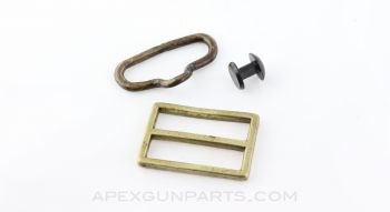 98 Mauser Brass Sling Buckle with Loop and Button *Good*