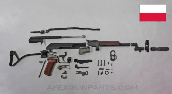 Polish Tantal WZ.88 AK-74 Side Folding Parts Kit, No Lower Handguard, 5.45X39 *Good* 