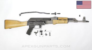 US Made RAS47 / AK47 Project Parts Kit, w/ Populated Barrel, 16", 7.62x39 *Good*