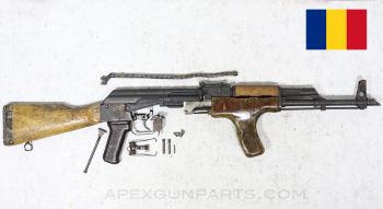 Romanian M1963 AK-47 &#039;G&#039; Parts Set w/Original 16 Inch Chrome Lined Populated Barrel, 7.62X39 *Very Good* 