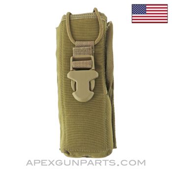 Side Access Radio Pouch, Bungee Retention, Coyote *Very Good*