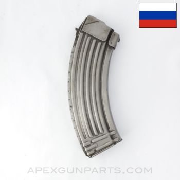 Russian AK-47 Magazine, 30rd, Tula Marked, Stripped Finish, 7.62x39, *Fair*