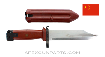 Chinese AK-47 Bayonet, Red Bakelite Handle and Scabbard, *NOS* 