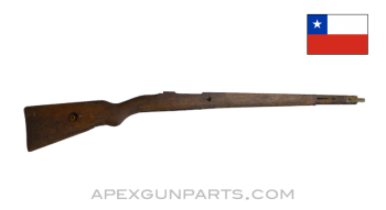 Chilean 1912 Mauser Carbine Stock, 37.5", 1.25" Bayonet Lug, Stripped, *Good* 