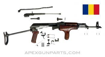 Romanian M65 AKM Underfolder Parts Set, w/ U.S. Barrel Assembly, Reversed Forward Grip, *Good* 