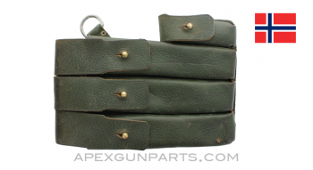 MP 38 / 40 Magazine Pouch, Green Leather, Left Side, *Very Good* 