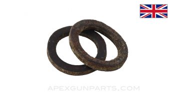 Vickers and Lewis Gun, Leather Oiler Gaskets, Set of 2 *Good*