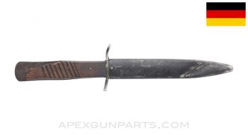 German WWI Trench Fighting Knife with Scabbard *As Is*