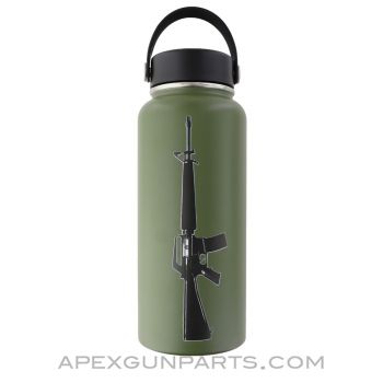 APEX AR / M16 Water Bottle, 32oz Stainless Steel, Double Wall Insulated, Mil-Slurp *NEW*