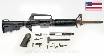 Colt Model 720 XM4 Carbine Parts Set, 14.5" Barrel, Carbine 2-Position Stock, F/A 1/7, 5.56X45 NATO *Good / Rusty* 
