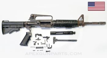 Colt Model 720 XM4 Carbine Parts Set, 14.5" Barrel, Carbine 2-Position Stock, F/A 1/7, 5.56X45 NATO *Very Good / Rusty* 