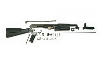 Bulgarian AK-74 Parts Kit, Black Polymer Stock Set, No Rear Sight Block, 5.45x39 *Good* ONE-OFF