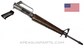 Colt 601 M16 Upper Assembly, 20" Barrel, w/Pistol Grip, Brown, Duckbill Flash Hider, *Very Good*