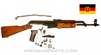1966 'First Run' East German AK-47 MPi-KM Parts Kit, Wood Stock, Sanitized Trunnion, Blued, 7.62X39, *Excellent* 