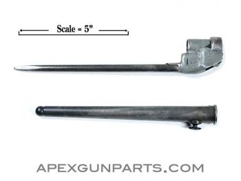 Enfield #4 Fabricated Spike Bayonet W/Scabbard, British