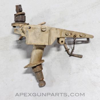 1919 / M240 MG Universal Cradle Mount Assembly, w/ Spotlight Mount and Ammo Can Bracket, Israeli, Tan *Good* 