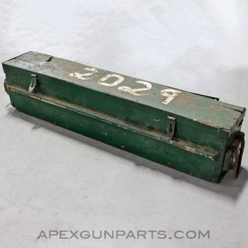Vickers / Lewis MG Transit Chest, 50", With Side Bumpers, Painted, *Fair*, Sold *As Is*