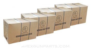 SPECIAL! Humanitarian Daily Rations (HDR/MRE), 40 Days of Food for $100 / 4 Cases, Mix of Menu's per Case