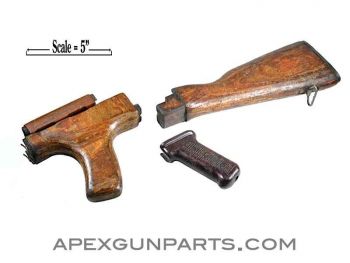 Romanian AK47/AKM Wood Stock Set W/Pistol Grip *Good*