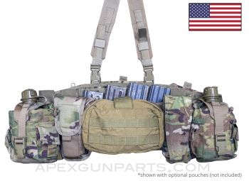 U.S. Tactical Assault Panel Chest Rig Set, Multicam, Includes mounting Straps, *Excellent*
