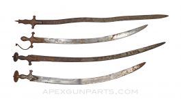 18th Century Indian Talwar Battle Sword, Heavily Used, no scabbard, could  have any / all of the following, bent blades, broken handles, missing tip,  primitive repairs.