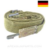 German WWII Paratrooper Fallschirmjäger Bread Bag Strap Helmet Band, Green, Original, *Good*