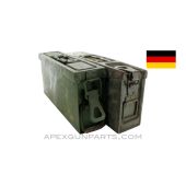 German MG Ammo Can, Dinged and Dented, WWII, *Poor*, Sold *As Is* 
