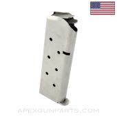 Colt 1911 Officer, Colt Defender New Agent Magazine 8rd, .45 Auto, Stainless Steel *NEW*