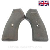 Webley MKVI Grip Set, Size Small, Black Plastic, .455 *Good*
