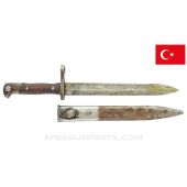 Turkish Mauser Bayonet and Scabbard, Turkish Issue *Fair* 