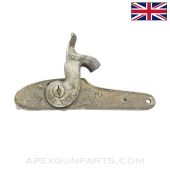 British 1853 Enfield Lock Plate Assembly, Complete w/ Nepalese "Lion & Crown" Marked , New Manufactured *Very Good*  