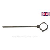 British Lewis Gun Rigid Field Mount Clamp and Extension Bar, Early Style, New Aftermarket Manufacture, Black Painted *Good*