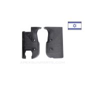 UZI Pistol Grip Panel Set, Black Polymer, IMI Made *Good*