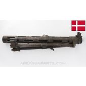 Madsen LMG Short Barrel Shroud Assembly, w/ Bipod Assembly, 1946  Type *Fair* 