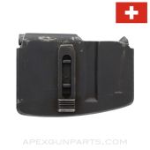 Swiss Schmidt-Rubin K31 Rifle Magazine, 6rd, Steel, Blued, 7.5x55 Swiss *Very Good*