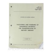 Packaging and Handling of Dangerous Material for Transportation by Military Aircraft, Paperback 1971, AFM 71-4, *Good*