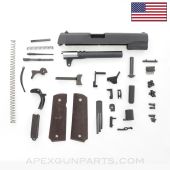 1911 Pistol Parts Kit, 5" Barrel, Brown Plastic Grip Set, Unmarked, .45 ACP *NEW*