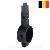 FN52 Browning Front Sight Barrel Jacket Clamp/Mount Assembly, No Hinge Screw/Detent, *Good*