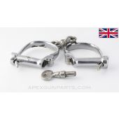 British Derby Pattern Police Handcuffs, w/ Functional Key *Good*