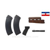 Collector's Yugo M70 "BPC" Trench Art Handguard Set, w/ 2 Magazines, Pistol Grip & Grenade Spigot, 30rd, 7.62x39, *Very Good*