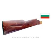 Bulgarian AK-74 Wood Buttstock, w/ Buttplate, No Sling Swivel, Original Finish, *Good* 