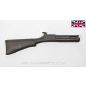 British Lanchester SMG Stock, 22.5", Stripped w/ Takedown Lever Assembly, Repaired *Fair* 