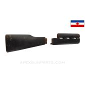 Yugoslavian M70 Furniture Set, Wood, Serbian Paramilitary Black Paint, *Good*
