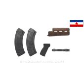 Collector's Yugo M70 Carved Bosnian CoA & Fleur-De-Lis Handguard Set, w/ Pistol Grip, Grenade Spigot & 2 Magazines, 30rd, 7.62x39 *Good*
