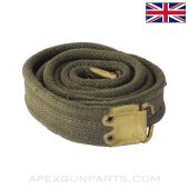British L1A1 Sling, Canvas w/ Brass Hardware, Green *Good*