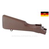 East German AKM Buttstock, Pebble Grain, Brown Polymer, Balkan Service *Good*