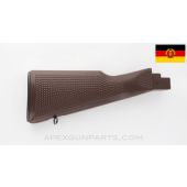 East German AKM Buttstock, Pebble Grain, Brown Polymer, Balkan Service *Very Good*