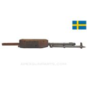 Swedish M1921 BAR Forend Assembly, w/ Bipod and Operating Slide, Cracked Handguard *Fair*