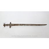 18th Century Indian Talwar Battle Short Sword, w/ Bends, Broken Handles, Rust & Repairs *Poor Condition / Heavy Use*