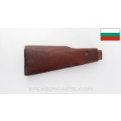 Bulgarian AK-47 Buttstock, Stripped w/ Replacement Buttplate, Painted Wood, *Good*